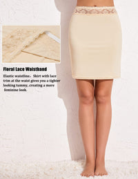 Avidlove Half Slips for Women Underskirt Slip Skirt with Floral Lace Waistband - 7DAY'S