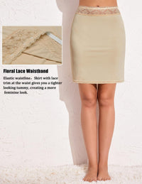 Avidlove Half Slips for Women Underskirt Slip Skirt with Floral Lace Waistband - 7DAY'S