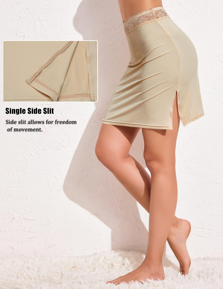 Avidlove Half Slips for Women Underskirt Slip Skirt with Floral Lace Waistband - 7DAY'S