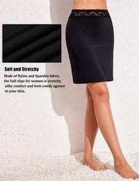 Avidlove Half Slips for Women Underskirt Slip Skirt with Floral Lace Waistband - 7DAY'S