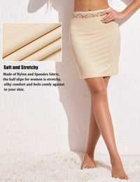 Avidlove Half Slips for Women Underskirt Slip Skirt with Floral Lace Waistband - 7DAY'S