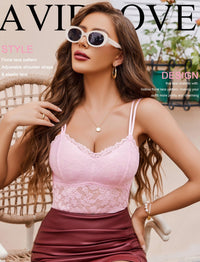 Avidlove Lace Bralette for Women V Neck Camisole Lingerie Spaghetti Strap Tube Slim Tank Top - 7DAY'S