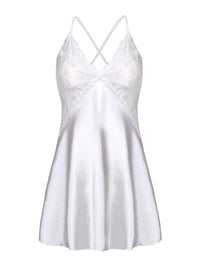 Avidlove Women Lingerie V Neck Nightwear Satin Sleepwear Lace Chemise Mini Teddy - 7DAY'S
