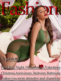 Avidlove Womens Lingerie Fishnet Dress Mesh Badydoll Fishnet Bodysuit See Through Chemise - 7DAY'S