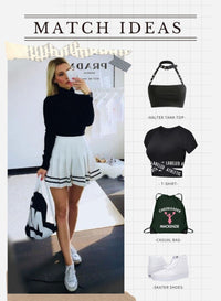 Avidlove Womens Pleated Skirt School Uniform Skirt Mini Skirt Pleated Cheer Skirt - 7DAY'S