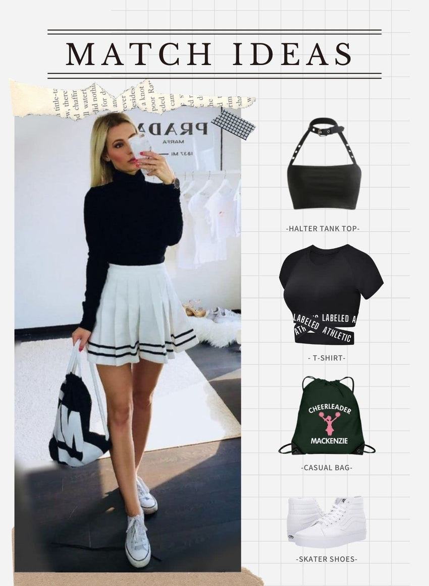 Avidlove Womens Pleated Skirt School Uniform Skirt Mini Skirt Pleated Cheer Skirt - 7DAY'S