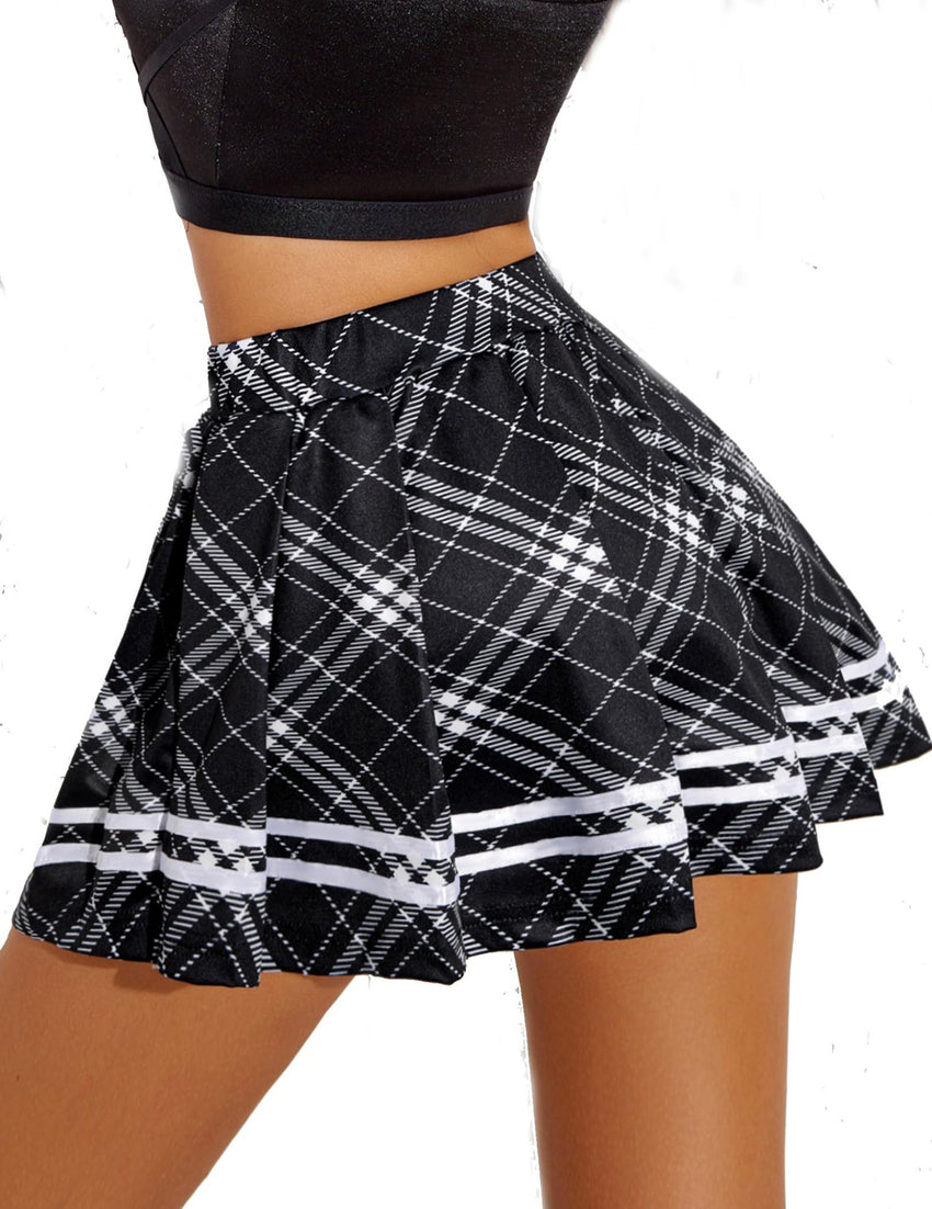Avidlove Womens Pleated Skirt School Uniform Skirt Mini Skirt Pleated Cheer Skirt - 7DAY'S