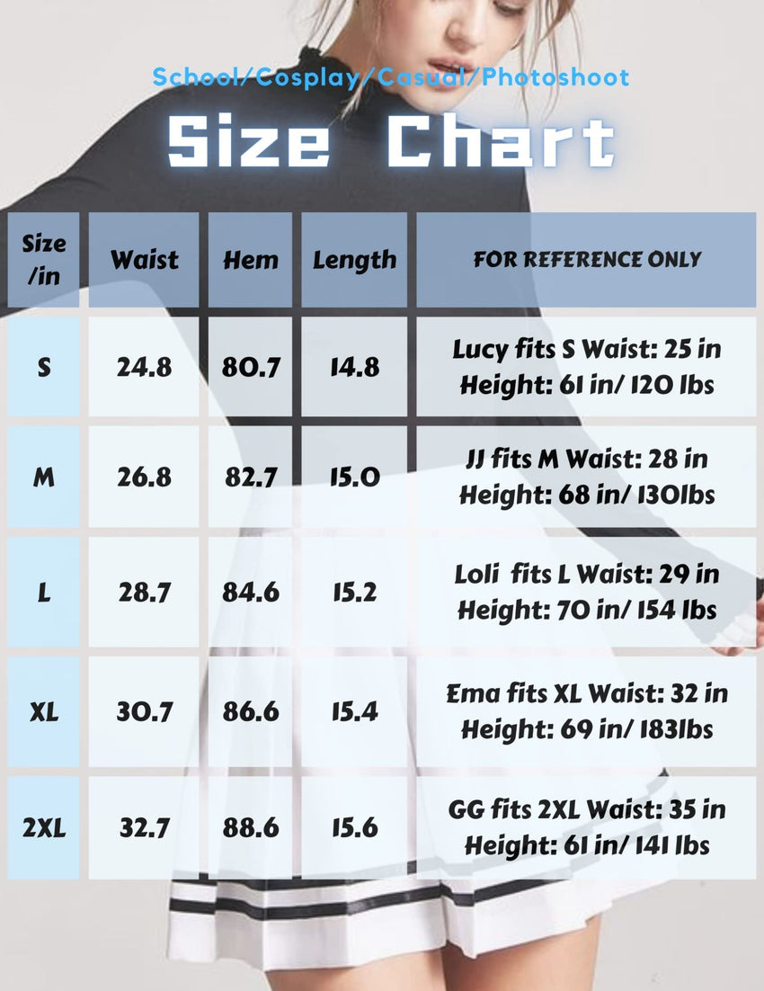 Avidlove Womens Pleated Skirt School Uniform Skirt Mini Skirt Pleated Cheer Skirt - 7DAY'S