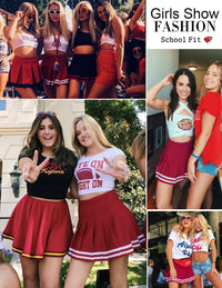 Avidlove Womens Pleated Skirt School Uniform Skirt Mini Skirt Pleated Cheer Skirt - 7DAY'S