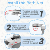 Baby Bathtub, Collapsible Newborn Bathtub for Infant to Toddler 0 - 24 Months with Soft Cushion and Thermometer,Portable Travel Newborn Tub with No - Slip Feet, Baby Shower Gifts,Green - 7DAY'S