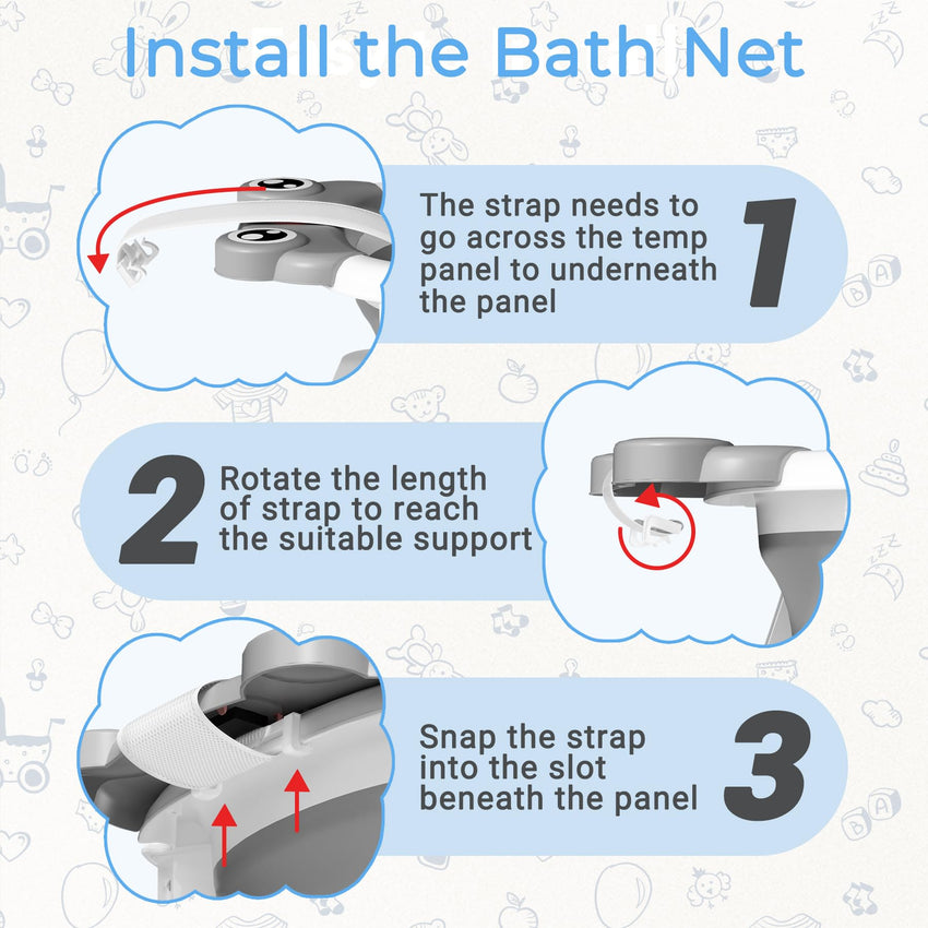 Baby Bathtub, Collapsible Newborn Bathtub for Infant to Toddler 0 - 24 Months with Soft Cushion and Thermometer,Portable Travel Newborn Tub with No - Slip Feet, Baby Shower Gifts,Green - 7DAY'S