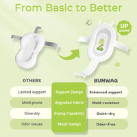 Baby Bathtub, Collapsible Newborn Bathtub for Infant to Toddler 0 - 24 Months with Soft Cushion and Thermometer,Portable Travel Newborn Tub with No - Slip Feet, Baby Shower Gifts,Green - 7DAY'S