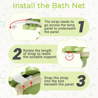 Baby Bathtub, Collapsible Newborn Bathtub for Infant to Toddler 0 - 24 Months with Soft Cushion and Thermometer,Portable Travel Newborn Tub with No - Slip Feet, Baby Shower Gifts,Green - 7DAY'S