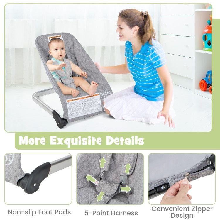 Baby Bouncer Seat with Aluminum and Metal Frame - 7DAY'S