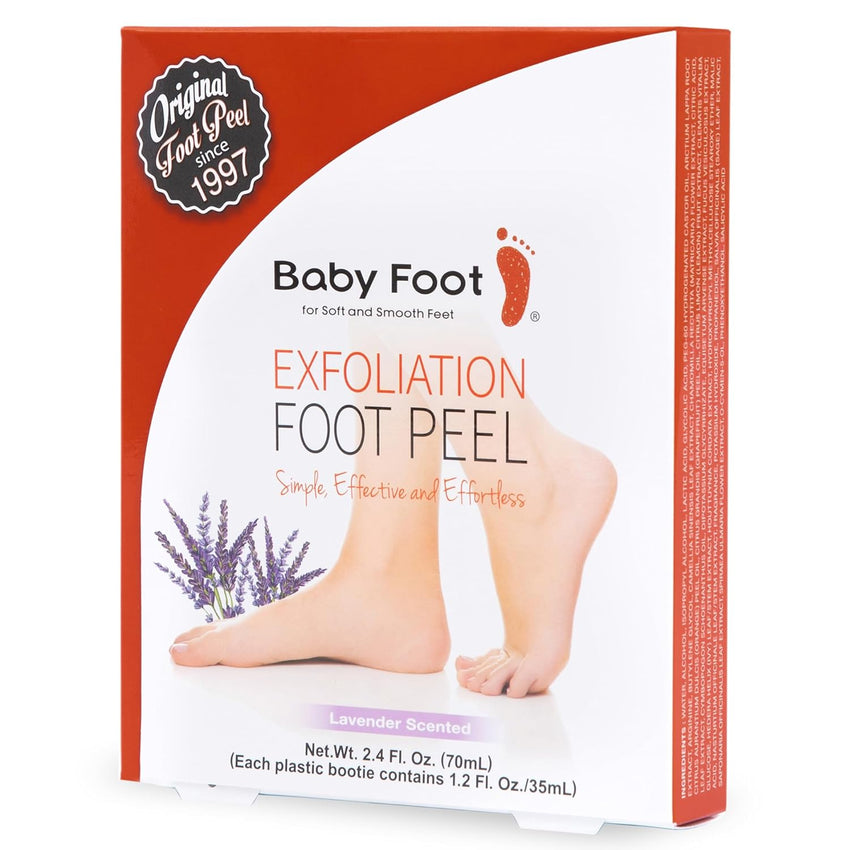 Baby Foot Original Exfoliation Foot Peel - Callus Remover for Rough Cracked, Dry Feet, Dead Skin Removal - Foot Peeling Mask for Baby Soft Feet - Spa Experience at Home & Gift Ideas - Lavender Scented - 7DAY'S