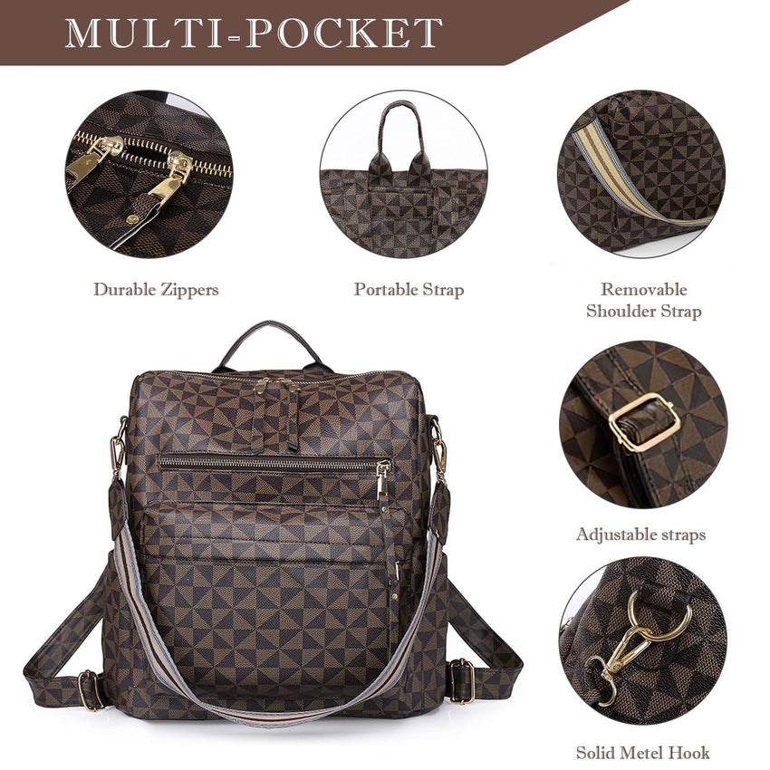 Backpack Purse for Women Fashion Designer Travel Large Ladies handbags - 7DAY'S