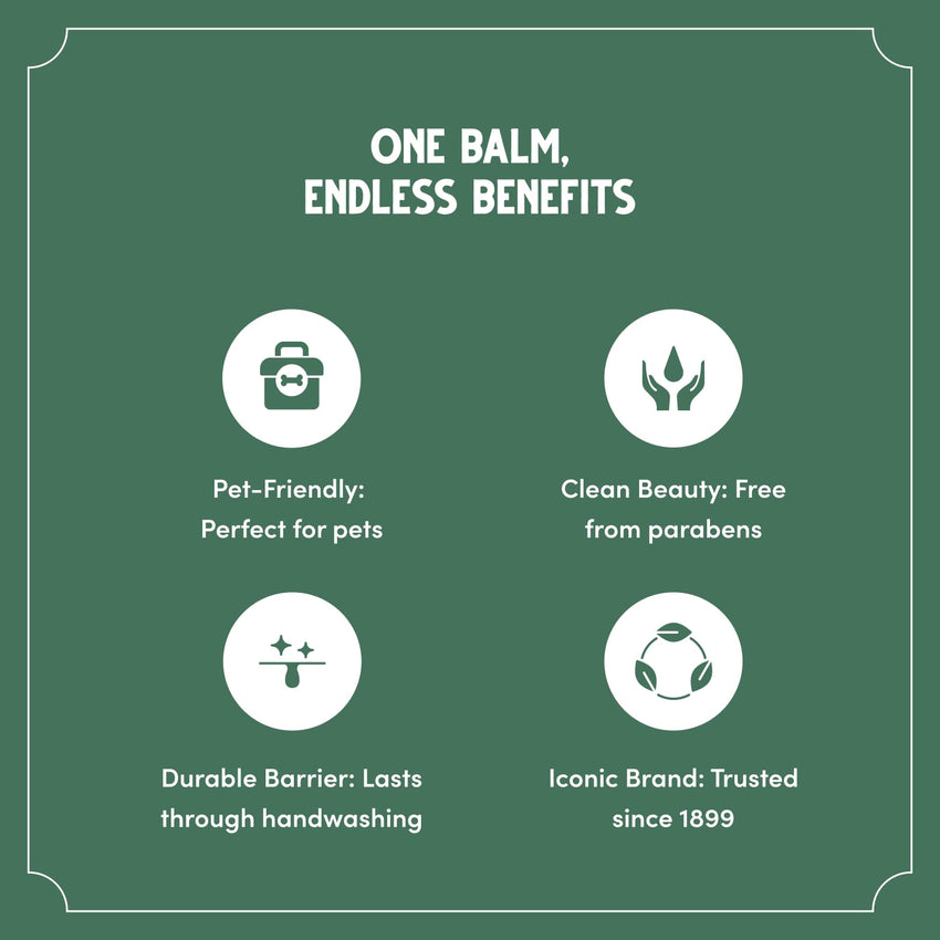 Bag Balm Vermont's Original Skin Moisturizer - Full Body Hydrating Skin Care: Dry Hands, Lips, Face, Feet & More - Unscented, Cruelty & Paraben Free - Day & Night, Men & Women (4oz Tin, Made in USA) - 7DAY'S