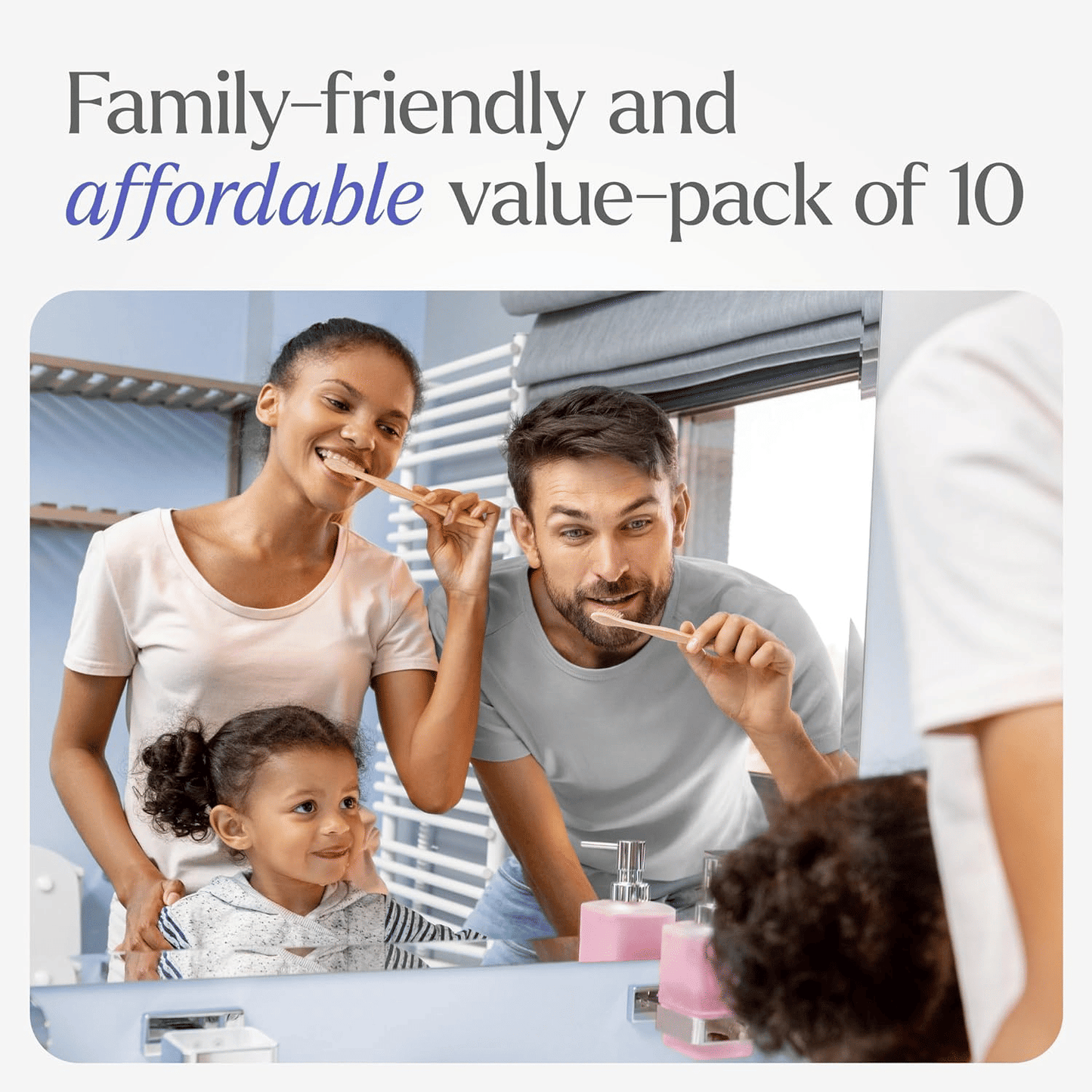 Bamboo Toothbrushes Medium Bristles 10 Pack - BPA Free Medium Bristles Toothbrushes for Adults | Eco - Friendly, Compostable & Biodegradable Toothbrush | Natural Wooden Toothbrushes - 7DAY'S