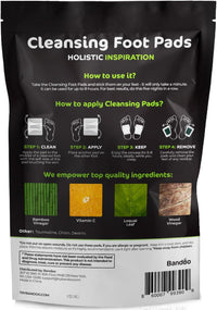 Bandoo Original Deep Cleansing Foot Pads | Rana Pads | Premium Natural Bamboo Foot Pads | Japanese Pads | Cleanse, Moisturize & Energize | for Men & Women | 10 Pads - 7DAY'S