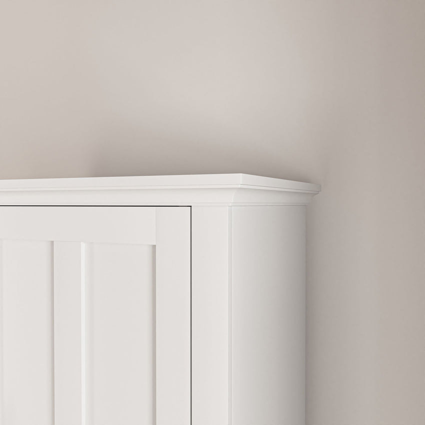 Bathroom Floor Storage Cabinet with 2 Doors Living Room Wooden Cabinet with 6 Shelves 15.75 x 11.81 x 66.93 inch - 7DAY'S