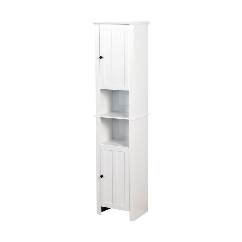 Bathroom Floor Storage Cabinet with 2 Doors Living Room Wooden Cabinet with 6 Shelves 15.75 x 11.81 x 66.93 inch - 7DAY'S