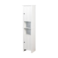 Bathroom Floor Storage Cabinet with 2 Doors Living Room Wooden Cabinet with 6 Shelves 15.75 x 11.81 x 66.93 inch - 7DAY'S