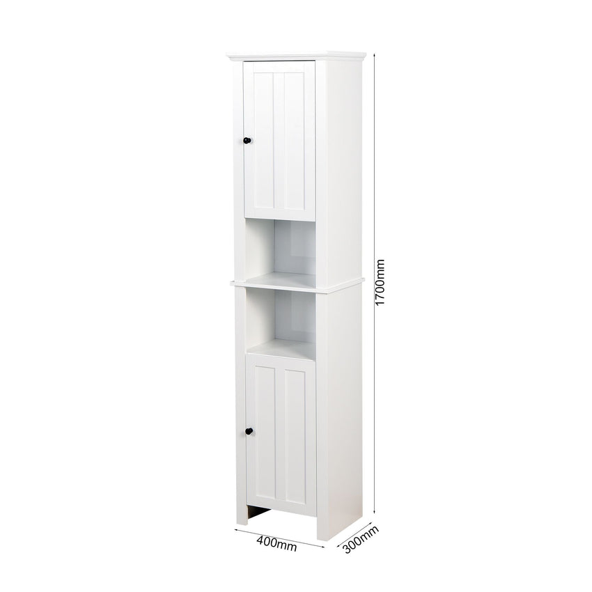 Bathroom Floor Storage Cabinet with 2 Doors Living Room Wooden Cabinet with 6 Shelves 15.75 x 11.81 x 66.93 inch - 7DAY'S