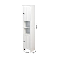 Bathroom Floor Storage Cabinet with 2 Doors Living Room Wooden Cabinet with 6 Shelves 15.75 x 11.81 x 66.93 inch - 7DAY'S