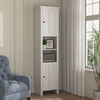Bathroom Floor Storage Cabinet with 2 Doors Living Room Wooden Cabinet with 6 Shelves 15.75 x 11.81 x 66.93 inch - 7DAY'S