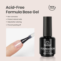 Beetles 2 Pcs 15ml No Wipe Gel Top Coat and Base Coat Set - Shine Finish and Long Lasting, Soak Off LED Nail Lamp Gel Base Top Coat Finish Nail Art Design Manicure Gifts for Women - 7DAY'S