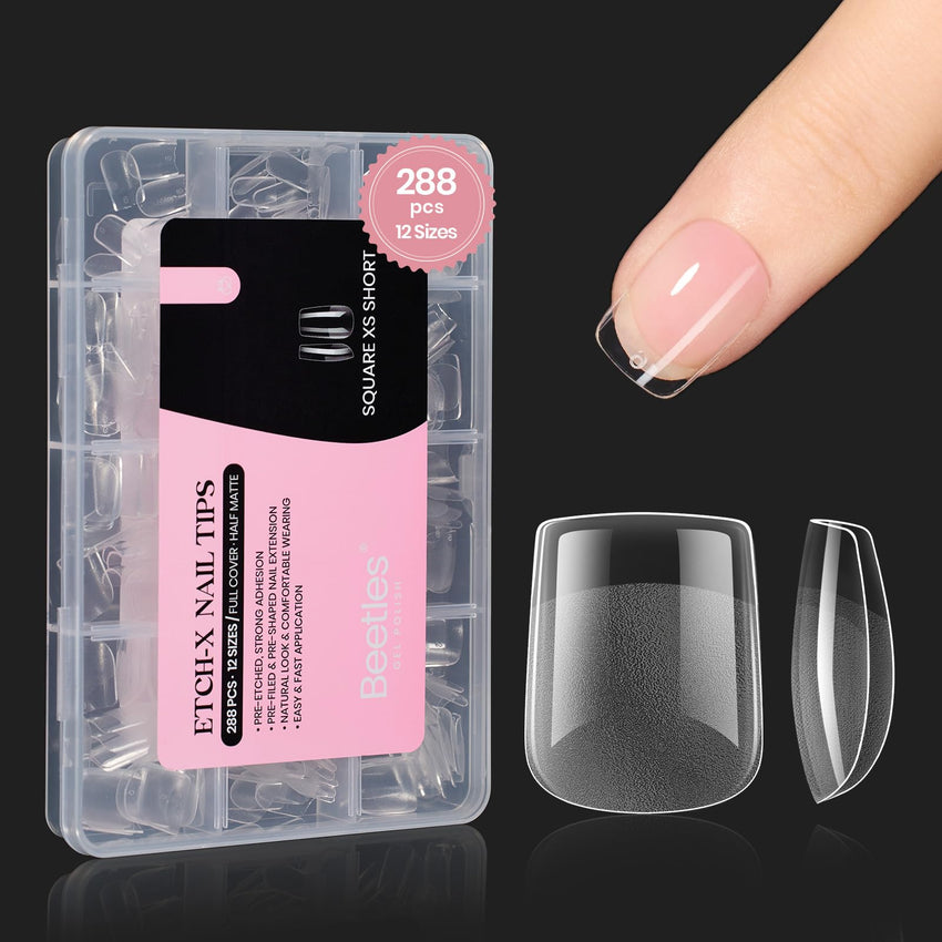 beetles Gel Polish 9 In 1 Gel Nail Glue for Clear Acrylic Nail Tips 2 Pcs 15ml Long Lasting Nail Gel Kit for False Nails Tips, Base Blooming Nail Gel, U V Light Required - 7DAY'S
