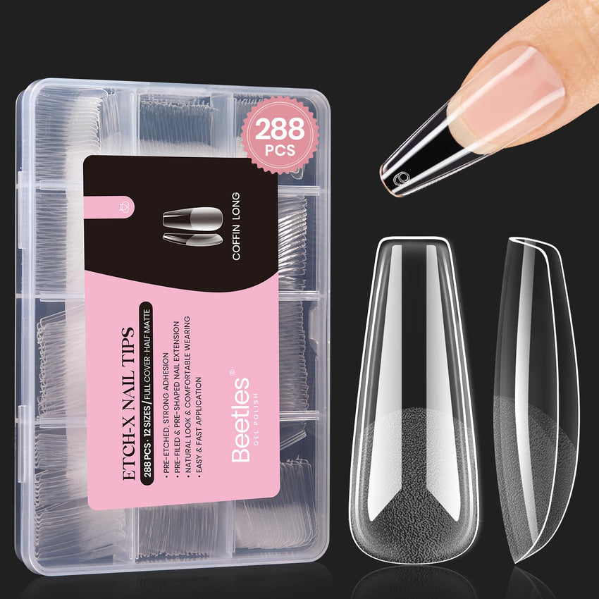 beetles Gel Polish 9 In 1 Gel Nail Glue for Clear Acrylic Nail Tips 2 Pcs 15ml Long Lasting Nail Gel Kit for False Nails Tips, Base Blooming Nail Gel, U V Light Required - 7DAY'S