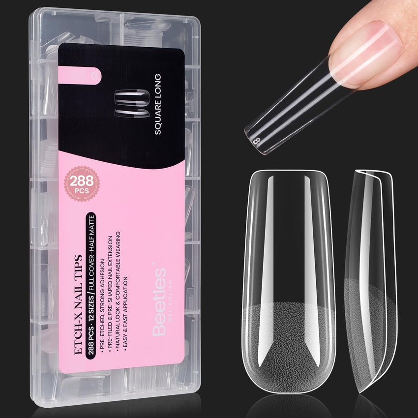 beetles Gel Polish 9 In 1 Gel Nail Glue for Clear Acrylic Nail Tips 2 Pcs 15ml Long Lasting Nail Gel Kit for False Nails Tips, Base Blooming Nail Gel, U V Light Required - 7DAY'S