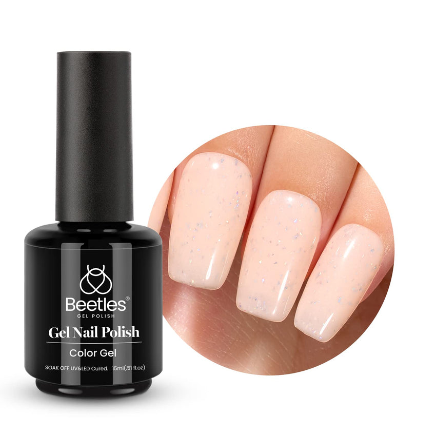 Beetles White Gel Nail Polish,15ml Summer Soak Off UV Gel Polish French Nail Art Manicure Salon DIY Design at Home Gift for Woman - 7DAY'S