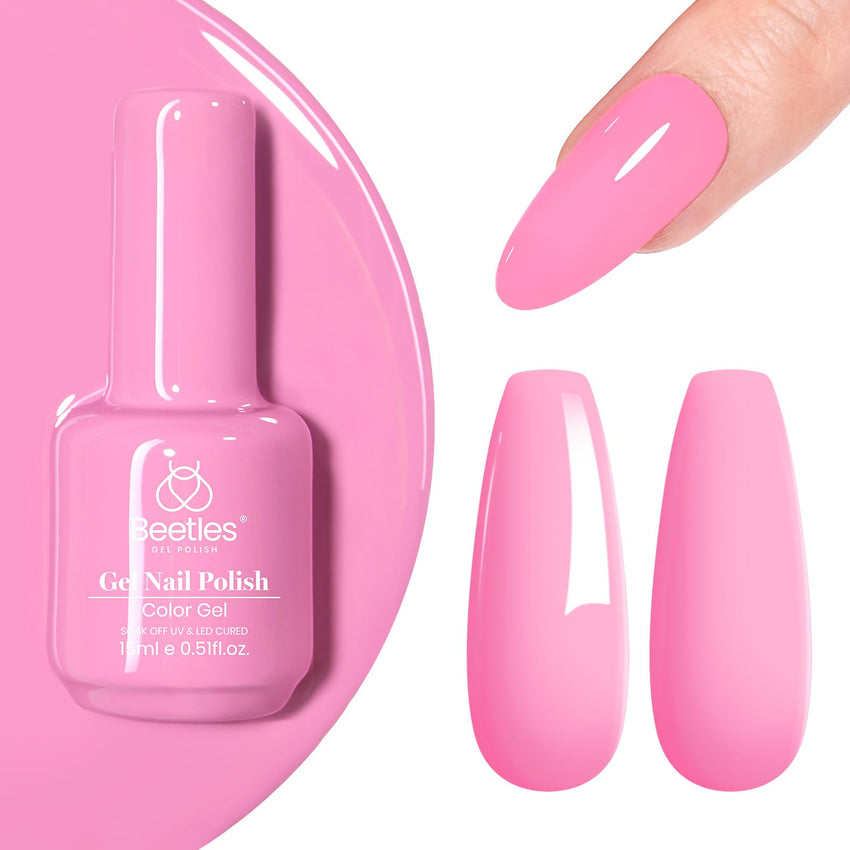 Beetles White Gel Nail Polish,15ml Summer Soak Off UV Gel Polish French Nail Art Manicure Salon DIY Design at Home Gift for Woman - 7DAY'S