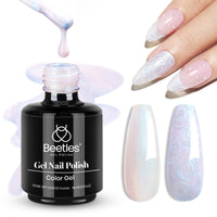 Beetles White Gel Nail Polish,15ml Summer Soak Off UV Gel Polish French Nail Art Manicure Salon DIY Design at Home Gift for Woman - 7DAY'S