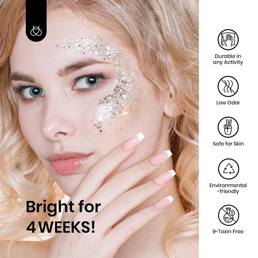 Beetles White Gel Nail Polish,15ml Summer Soak Off UV Gel Polish French Nail Art Manicure Salon DIY Design at Home Gift for Woman - 7DAY'S