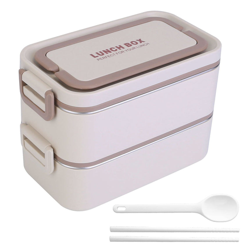 Bento Lunch Box 3 Stackable Food Container Leakproof Dishwasher Microwave Oven Safe Bento Box with Chopsticks Spoon for Adult Kids Work Picnic - 7DAY'S