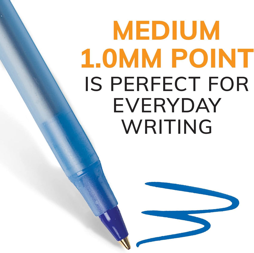 BIC Round Stic Xtra Life Ballpoint Pen, Ultra Long Lasting and Consistent Ink Flow, 60 - Count in Black Ink - 7DAY'S