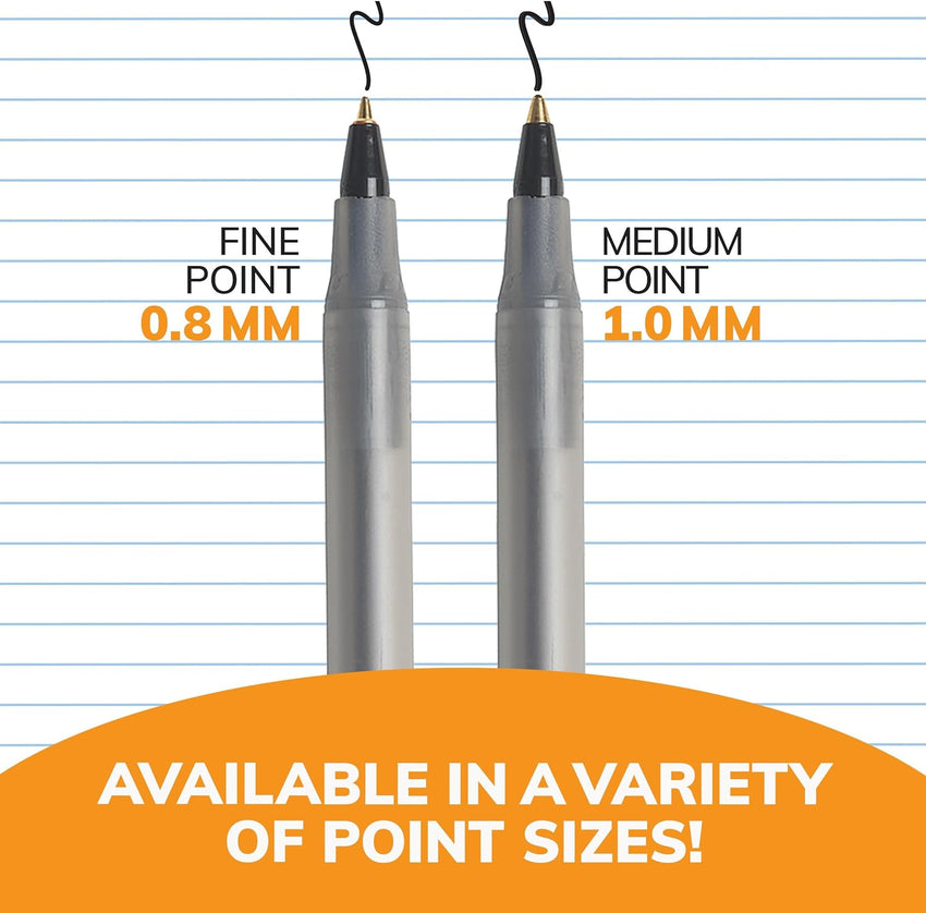 BIC Round Stic Xtra Life Ballpoint Pen, Ultra Long Lasting and Consistent Ink Flow, 60 - Count in Black Ink - 7DAY'S