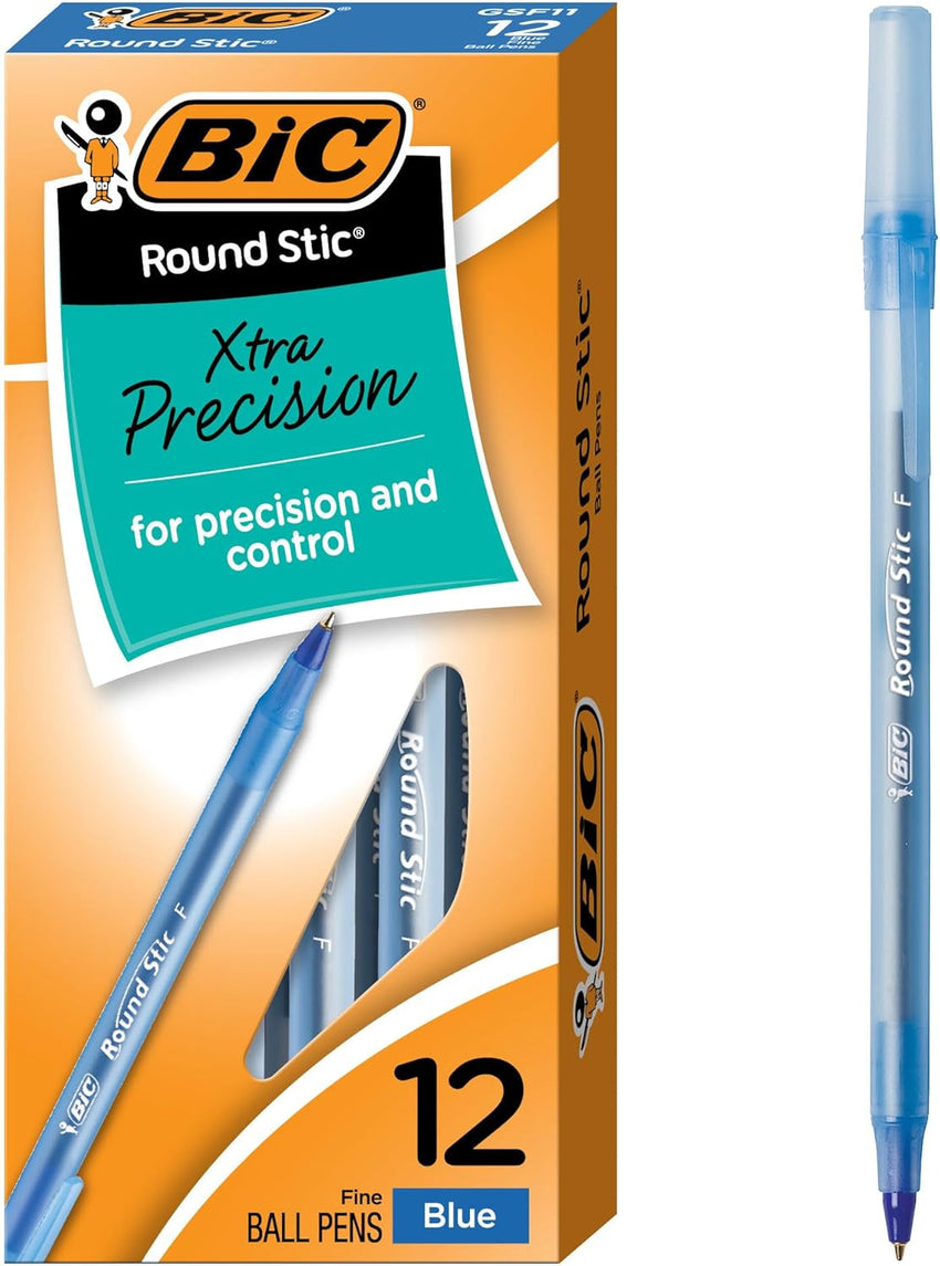 BIC Round Stic Xtra Life Ballpoint Pen, Ultra Long Lasting and Consistent Ink Flow, 60 - Count in Black Ink - 7DAY'S