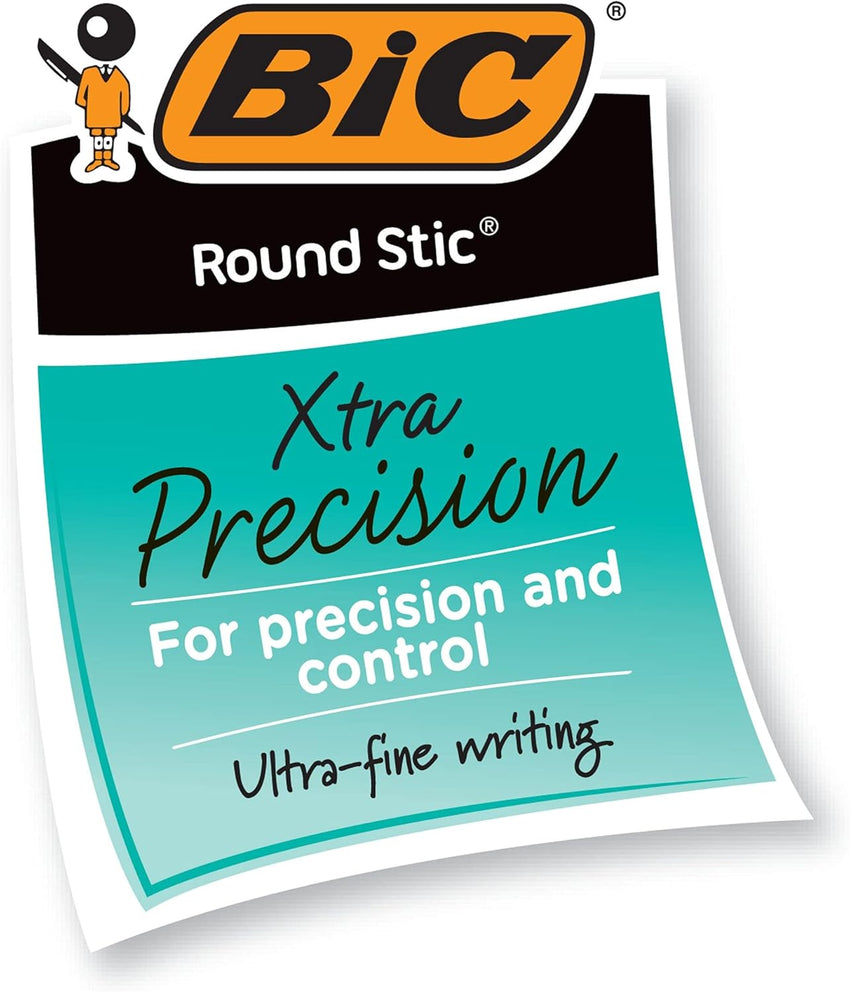 BIC Round Stic Xtra Life Ballpoint Pen, Ultra Long Lasting and Consistent Ink Flow, 60 - Count in Black Ink - 7DAY'S
