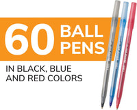 BIC Round Stic Xtra Life Ballpoint Pen, Ultra Long Lasting and Consistent Ink Flow, 60 - Count in Black Ink - 7DAY'S
