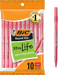 BIC Round Stic Xtra Life Ballpoint Pen, Ultra Long Lasting and Consistent Ink Flow, 60 - Count in Black Ink - 7DAY'S