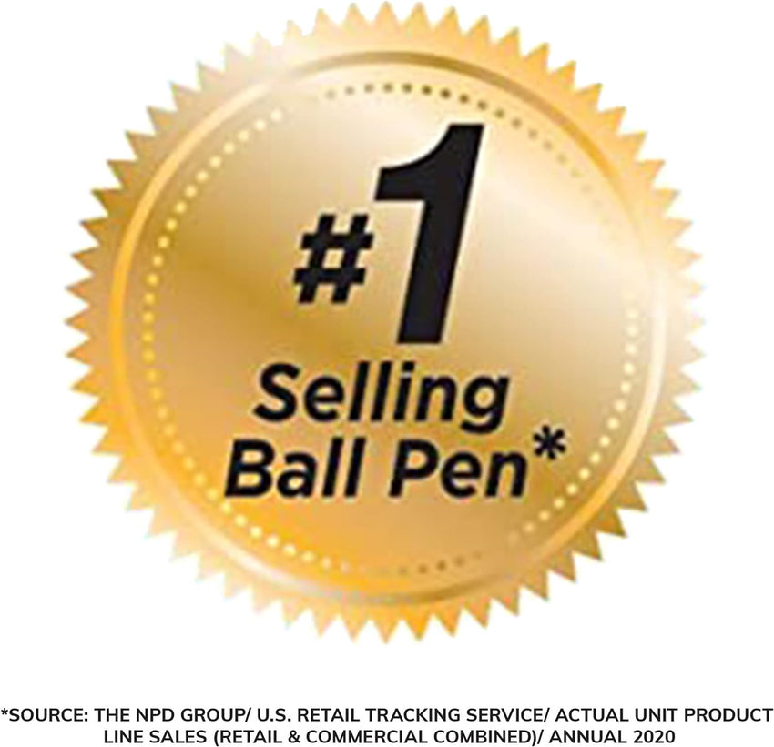 BIC Round Stic Xtra Life Ballpoint Pen, Ultra Long Lasting and Consistent Ink Flow, 60 - Count in Black Ink - 7DAY'S