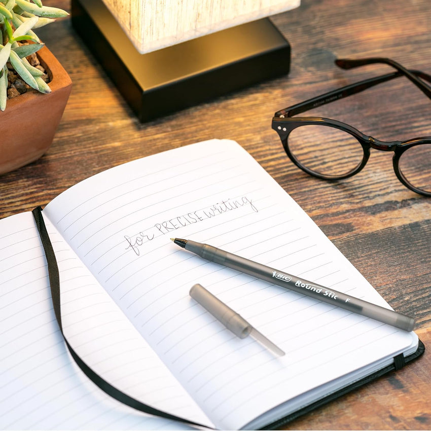 BIC Round Stic Xtra Life Ballpoint Pen, Ultra Long Lasting and Consistent Ink Flow, 60 - Count in Black Ink - 7DAY'S