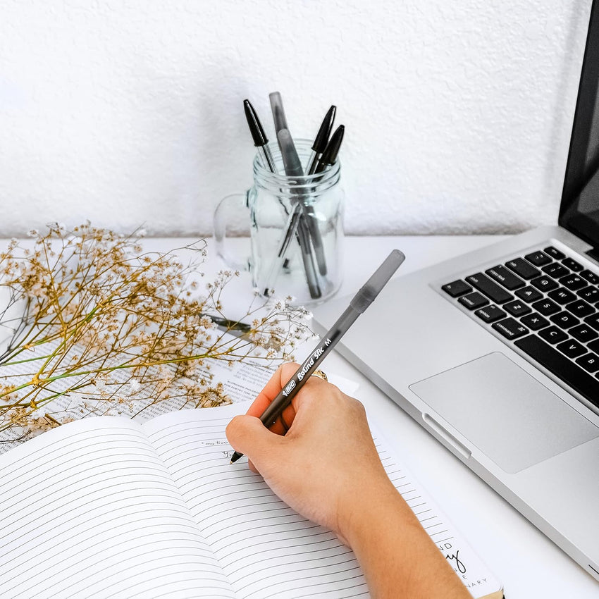 BIC Round Stic Xtra Life Ballpoint Pen, Ultra Long Lasting and Consistent Ink Flow, 60 - Count in Black Ink - 7DAY'S