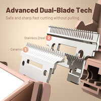 Bikini Trimmer for Women: Mirror Electric Shaver for Body Pubic Hair with LED Light, IPX7 Waterproof Portable Lady Facial Razor with Ceramic Blade,Rechargeable Body Groomer for Leg,Arm,Underarm - 7DAY'S