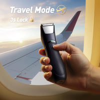 Bikini Trimmer for Women: Mirror Electric Shaver for Body Pubic Hair with LED Light, IPX7 Waterproof Portable Lady Facial Razor with Ceramic Blade,Rechargeable Body Groomer for Leg,Arm,Underarm - 7DAY'S