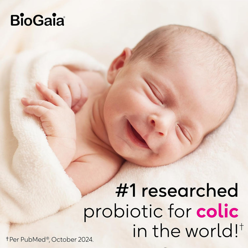 BioGaia Protectis Baby Probiotic Drops | Baby Essentials for Colic & Gas Relief | Safe for Newborns | Ease Crying, Fussing, Colic, Gas, Spit - ups & Constipation | No Dairy, Soy & Gluten | 5mL - 7DAY'S